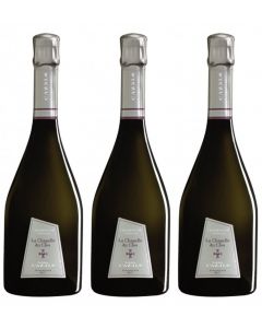 Claude Cazals La Chapelle du Clos Blanc de Blancs Brut, Champagne, France NV (3 bottle bundle)